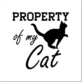 Cat - Property of  my cat Posters and Art